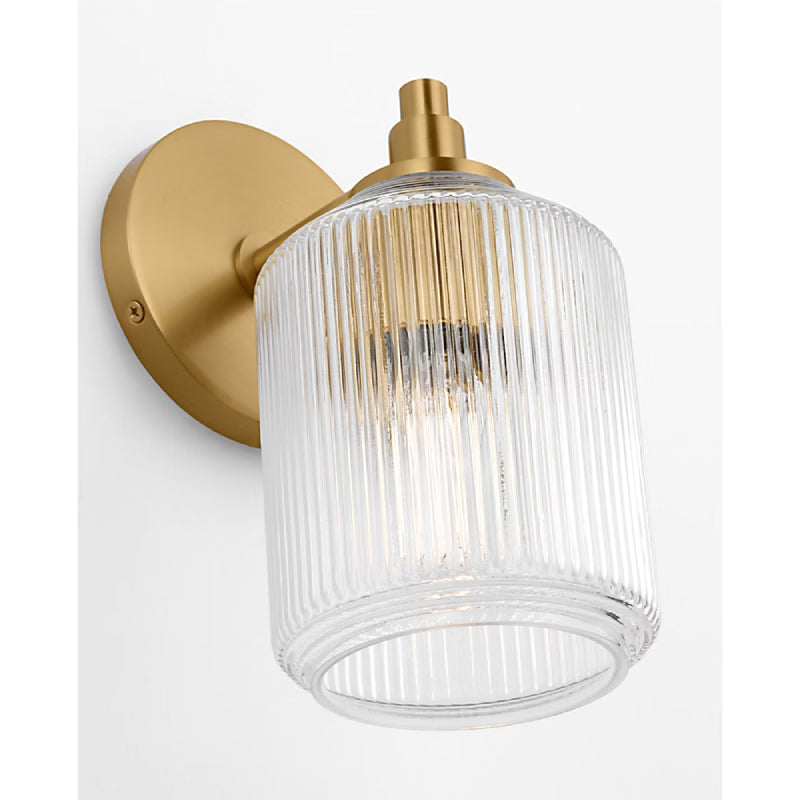 Visual Comfort CV1091 Barstow 1-lt 9" Tall Bath Light - Burnished Brass