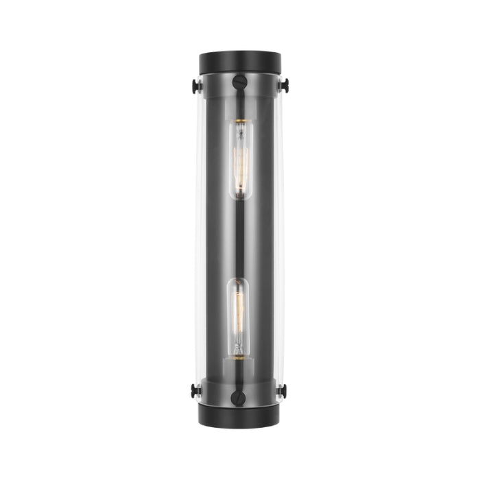 Visual Comfort CW1002 Garrett 2-lt 18" Tall Vanity Light - Aged Iron