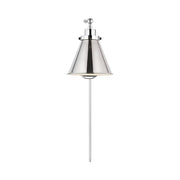 Visual Comfort CW1121 Wellfleet 1-lt 9" Tall Single Arm Cone Task Sconce - Polished Nickel/Polished Nickel