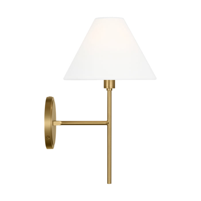 Visual Comfort CW1371 Ridgewood 1-lt 14" Tall Small Wall Sconce - Burnished Brass