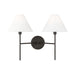 Visual Comfort CW1382 Ridgewood 2-lt 14" Tall Medium Wall Sconce - Aged Iron