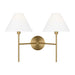 Visual Comfort CW1382 Ridgewood 2-lt 14" Tall Medium Wall Sconce - Burnished Brass