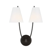 Visual Comfort CW1422 Marina 2-lt 18" Tall Wall Sconce - Aged Iron