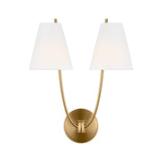 Visual Comfort CW1422 Marina 2-lt 18" Tall Wall Sconce - Burnished Brass