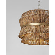 Visual Comfort DJP1074E Thurlo 4-lt 32" LED Large Hanging Pendant - Satin Brass