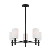 Visual Comfort DJC1135 Manor 5-lt 24" Chandelier - Midnight Black