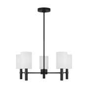 Visual Comfort DJC1135 Manor 5-lt 24" Chandelier - Midnight Black