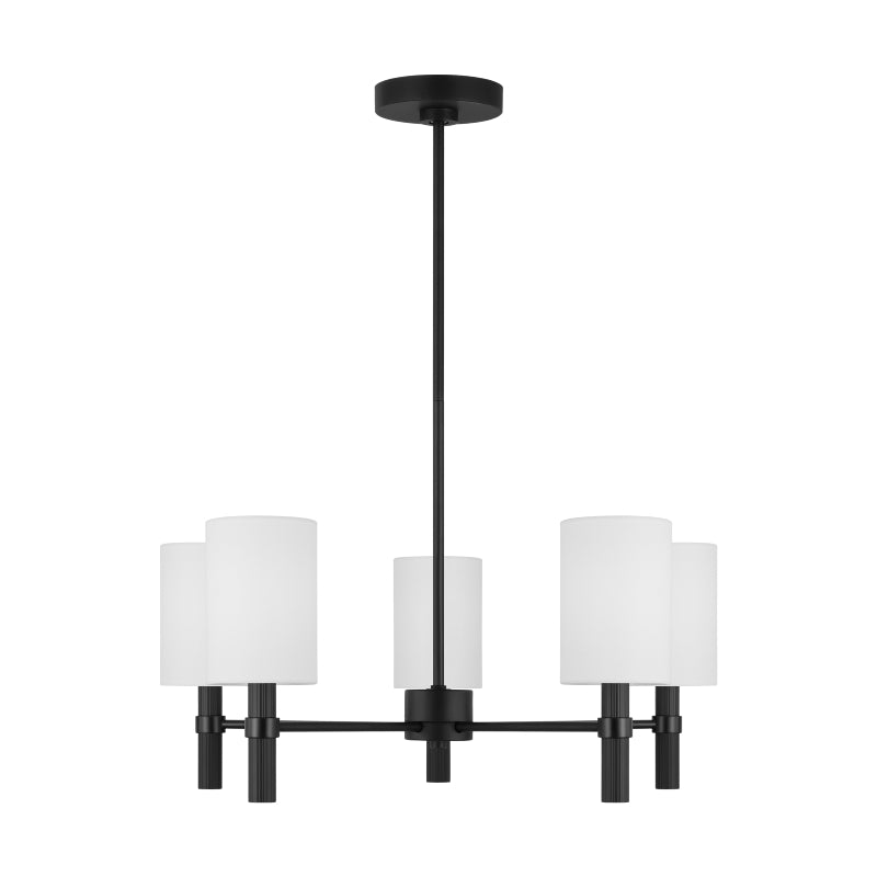 Visual Comfort DJC1135 Manor 5-lt 24" Chandelier - Midnight Black