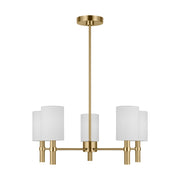 Visual Comfort DJC1135 Manor 5-lt 24" Chandelier - Satin Brass