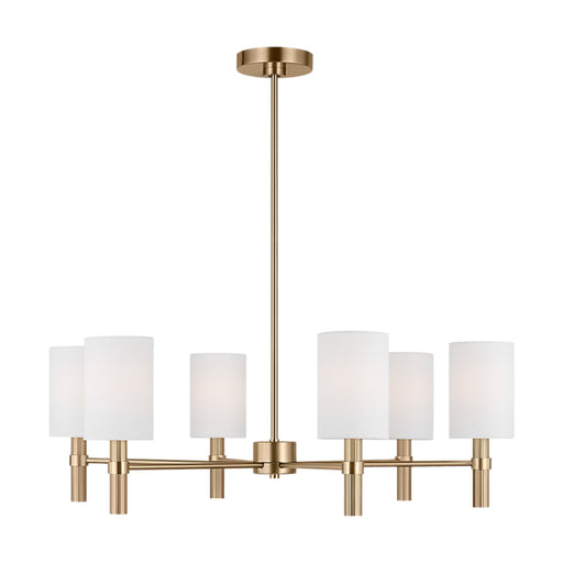 Visual Comfort DJC1146 Manor 6-lt 30" Chandelier - Satin Brass