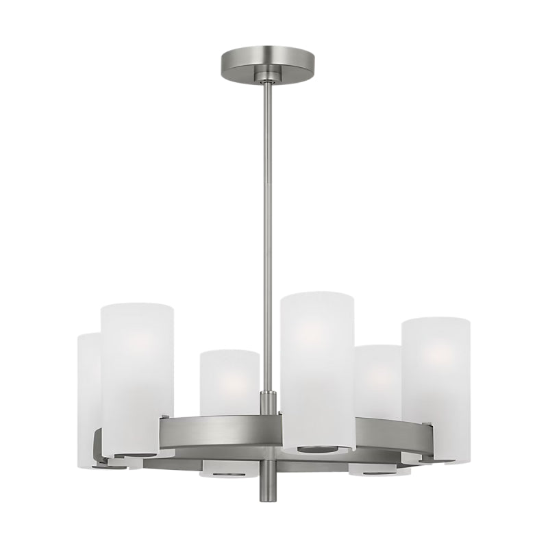 Visual Comfort DJC1156 Rhode 6-lt 24" Chandelier - Brushed Steel