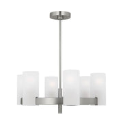 Visual Comfort DJC1156 Rhode 6-lt 24" Chandelier - Brushed Steel