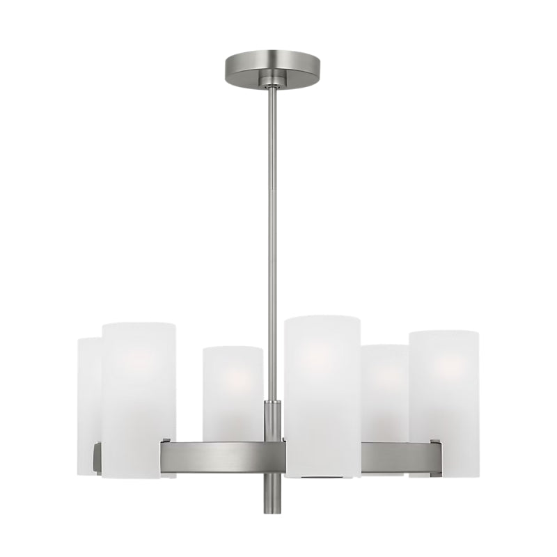 Visual Comfort DJC1156 Rhode 6-lt 24" Chandelier - Brushed Steel