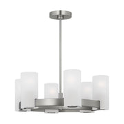 Visual Comfort DJC1156 Rhode 6-lt 24" Chandelier - Brushed Steel