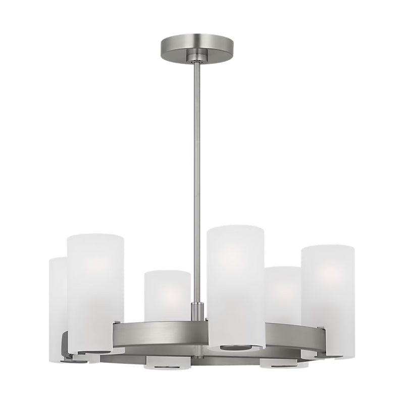 Visual Comfort DJC1156 Rhode 6-lt 24" Chandelier - Brushed Steel