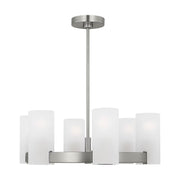 Visual Comfort DJC1156 Rhode 6-lt 24" Chandelier - Brushed Steel