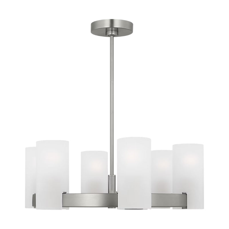Visual Comfort DJC1156 Rhode 6-lt 24" Chandelier - Brushed Steel