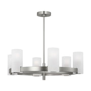 Visual Comfort DJC1166 Rhode 6-lt 30" Chandelier - Brushed Steel