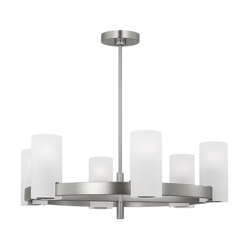 Visual Comfort DJC1166 Rhode 6-lt 30" Chandelier - Brushed Steel