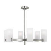 Visual Comfort DJC1166 Rhode 6-lt 30" Chandelier - Brushed Steel