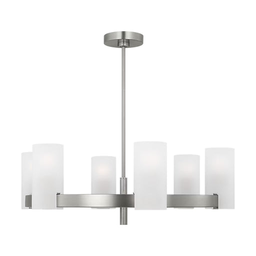Visual Comfort DJC1166 Rhode 6-lt 30" Chandelier - Brushed Steel