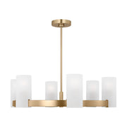 Visual Comfort DJC1166 Rhode 6-lt 30" Chandelier - Satin Brass