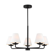 Visual Comfort DJC1175 Albion 5-lt 28" Chandelier - Midnight Black
