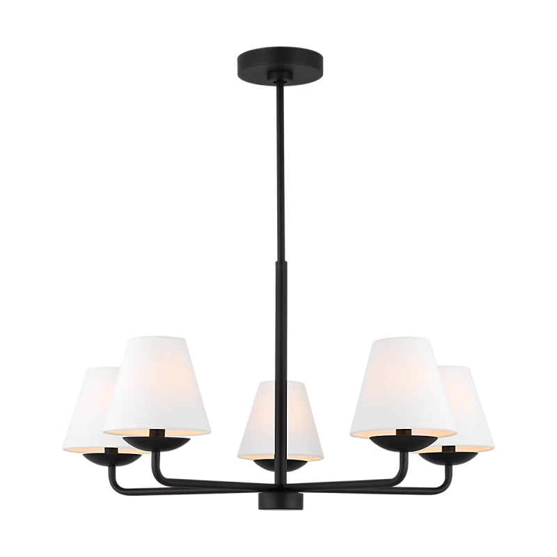 Visual Comfort DJC1175 Albion 5-lt 28" Chandelier - Midnight Black