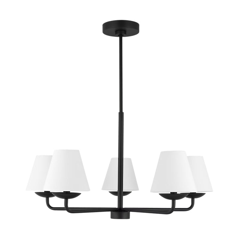 Visual Comfort DJC1175 Albion 5-lt 28" Chandelier - Midnight Black