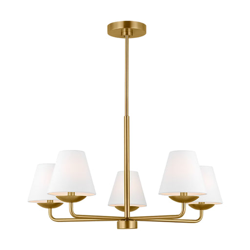 Visual Comfort DJC1175 Albion 5-lt 28" Chandelier - Satin Brass