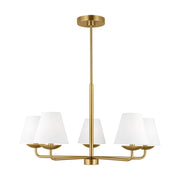 Visual Comfort DJC1175 Albion 5-lt 28" Chandelier - Satin Brass