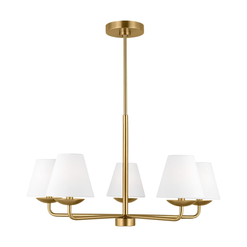 Visual Comfort DJC1175 Albion 5-lt 28" Chandelier - Satin Brass