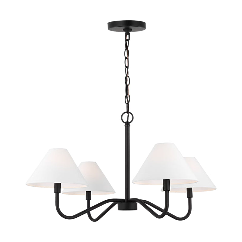 Visual Comfort DJC1194 Eldon 4-lt 30" Chandelier - Midnight Black
