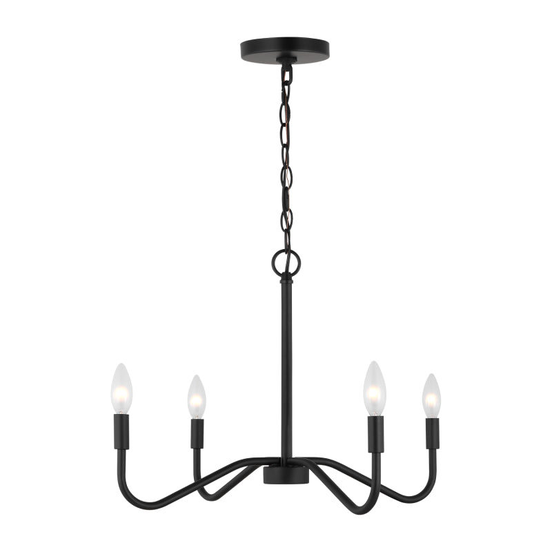 Visual Comfort DJC1194 Eldon 4-lt 30" Chandelier - Midnight Black