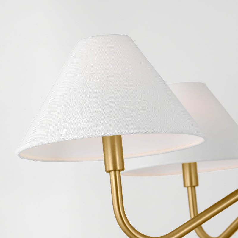 Visual Comfort DJC1194 Eldon 4-lt 30" Chandelier - Satin Brass