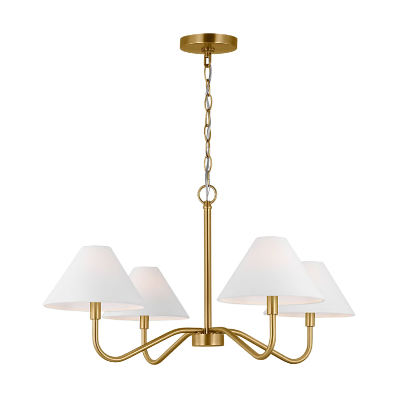 Visual Comfort DJC1194 Eldon 4-lt 30" Chandelier - Satin Brass