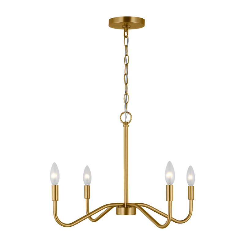Visual Comfort DJC1194 Eldon 4-lt 30" Chandelier - Satin Brass