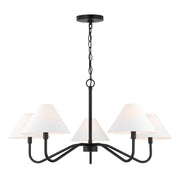 Visual Comfort DJC1205 Eldon 5-lt 34" Chandelier - Midnight Black