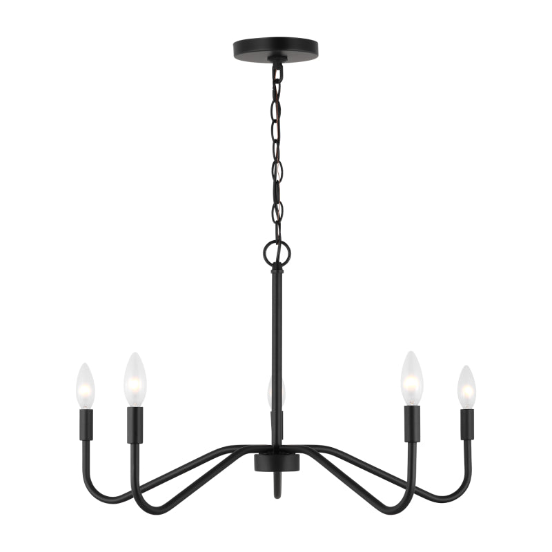 Visual Comfort DJC1205 Eldon 5-lt 34" Chandelier - Midnight Black
