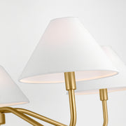 Visual Comfort DJC1205 Eldon 5-lt 34" Chandelier - Satin Brass