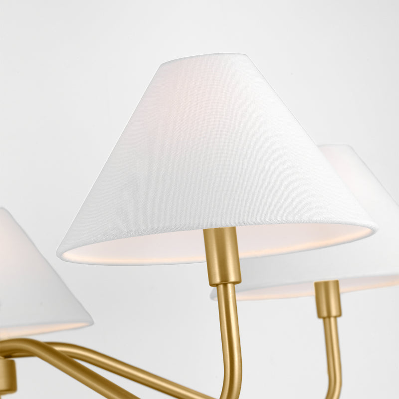 Visual Comfort DJC1205 Eldon 5-lt 34" Chandelier - Satin Brass