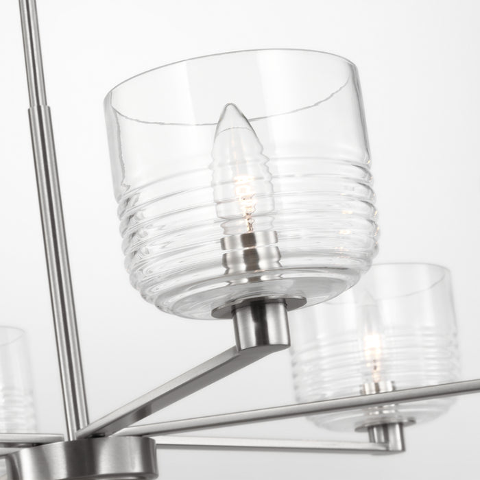 Visual Comfort DJC1216 Lochdale 6-lt 34" Large Chandelier - Brushed Nickel