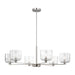 Visual Comfort DJC1216 Lochdale 6-lt 34" Large Chandelier - Brushed Nickel