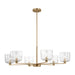 Visual Comfort DJC1216 Lochdale 6-lt 34" Large Chandelier - Satin Brass