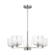 Visual Comfort DJC1225 Lochdale 5-lt 24" Medium Chandelier - Brushed Nickel