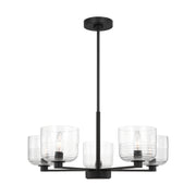 Visual Comfort DJC1225 Lochdale 5-lt 24" Medium Chandelier - Midnight Black