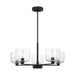 Visual Comfort DJC1225 Lochdale 5-lt 24" Medium Chandelier - Midnight Black