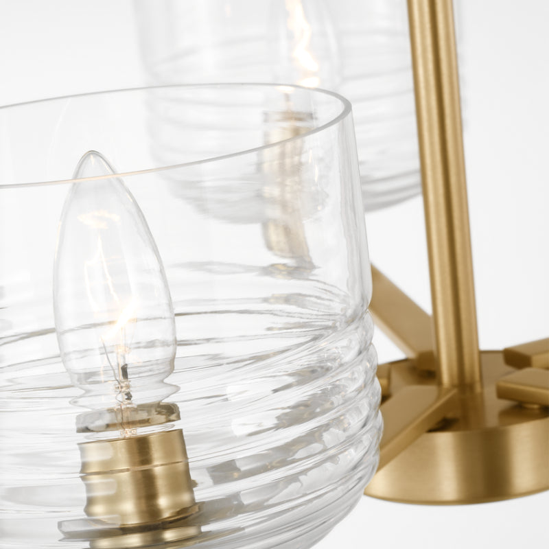 Visual Comfort DJC1225 Lochdale 5-lt 24" Medium Chandelier - Satin Brass