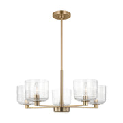 Visual Comfort DJC1225 Lochdale 5-lt 24" Medium Chandelier - Satin Brass