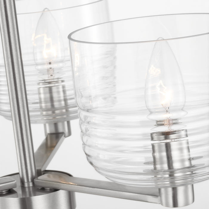 Visual Comfort DJC1233 Lochdale 3-lt 18" Small Chandelier - Brushed Nickel